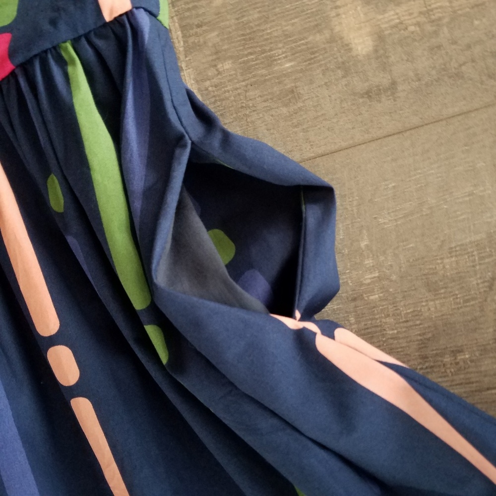 Modcloth Optimistic Effect Navy Stripes Dress - Picture 4 of 8